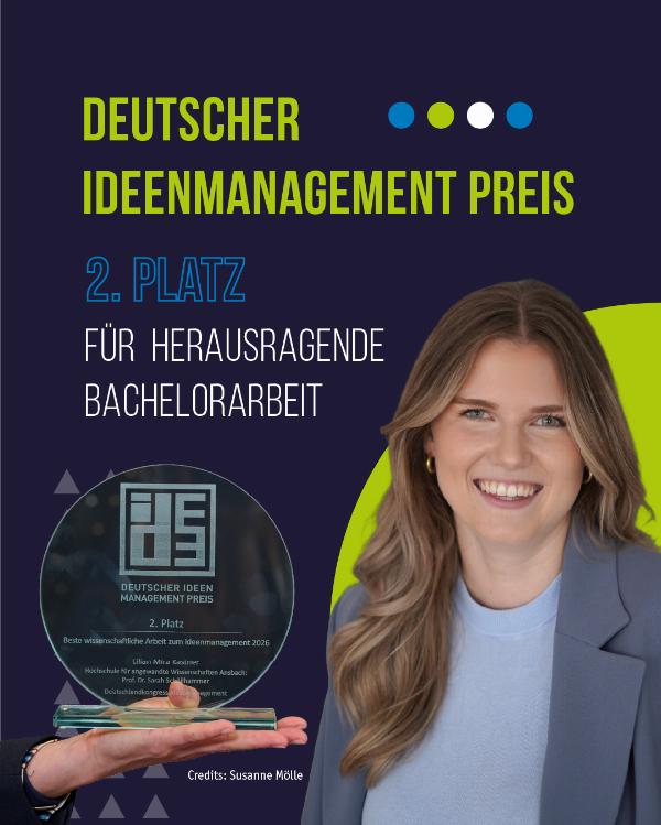 Anerkennung für herausragende Bachelorarbeit