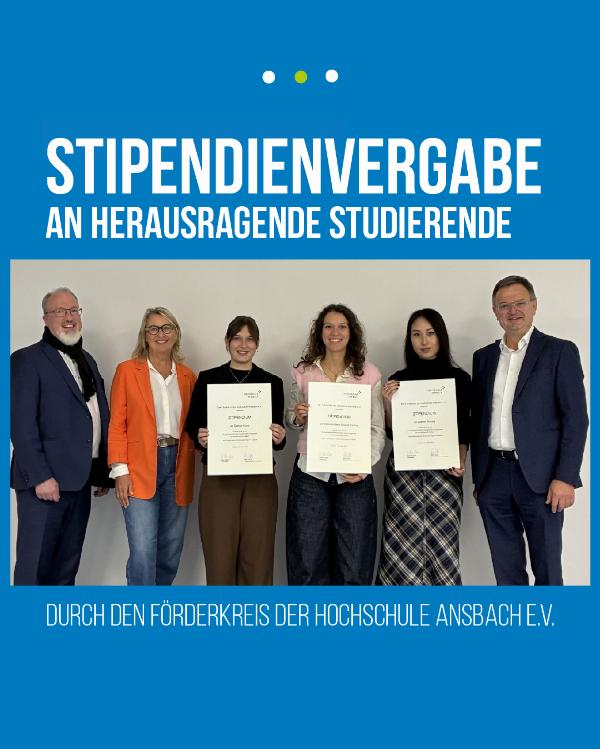 Drei Stipendien für herausragende Leistungen