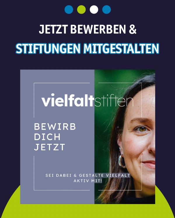 Bewerbungsprozess für „Vielfalt Stiften“ gestartet