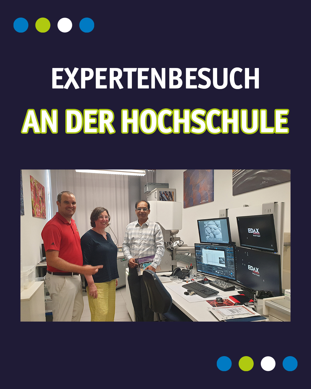 Philipp Häfner, Prof. Anke Knoblauch und Dr. Asvene Sharma im Labor